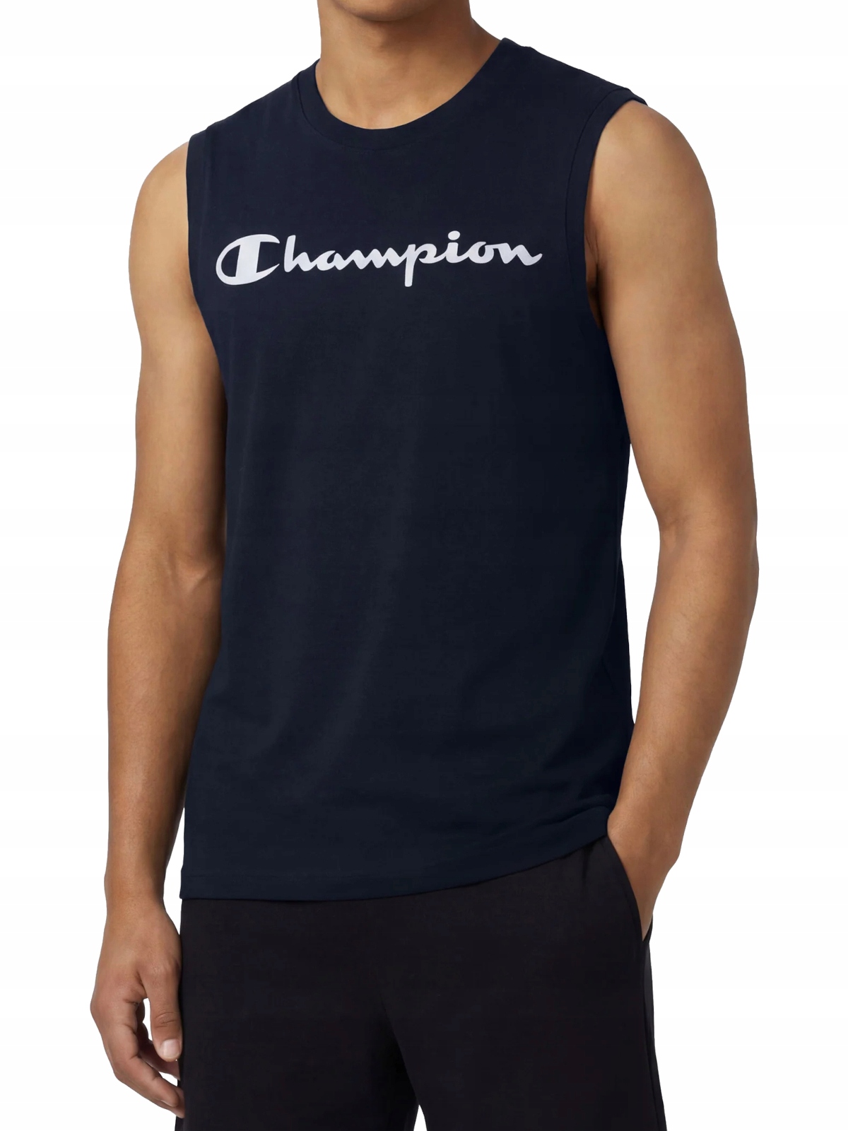 Tričko pánské Champion bez rukávů 222283-BS501 bavlněné modré XL