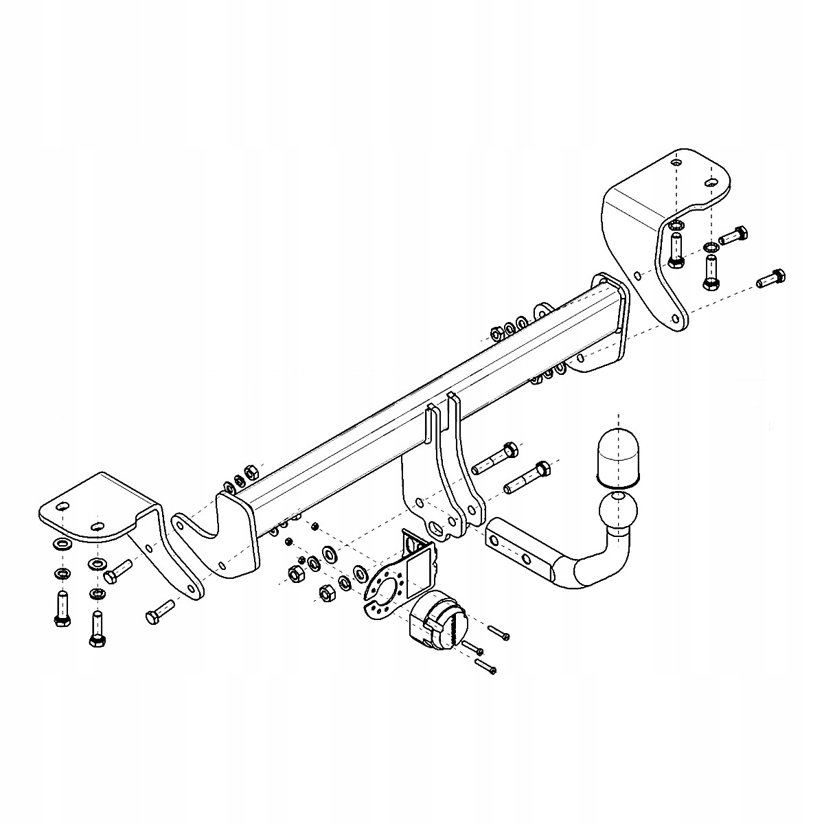 Hak holowniczy Toyota Auris Hybrid E180 2 II Kombi 13-19 MODUŁ 13 PIN Nowy Producent Steinhof