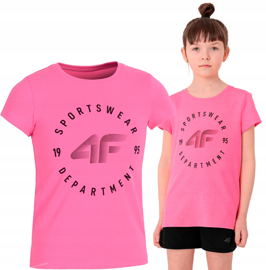 

4F Dziewczęcy T-shirt Koszulka / rozm 140