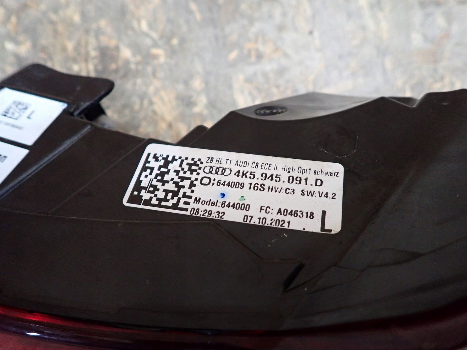 light left rear left rear part AUDI A6 C8 4K sedan 2018- 4K5945091D
