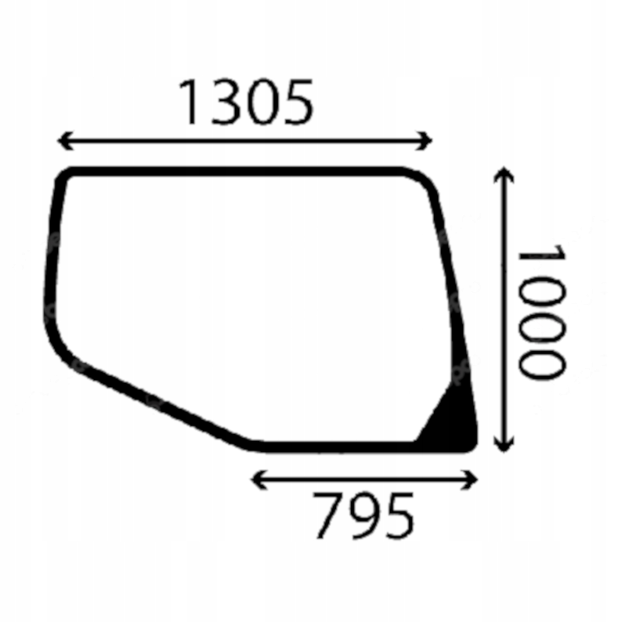sklo Komatsu boční pravé 20Y-54-51842 (3515)