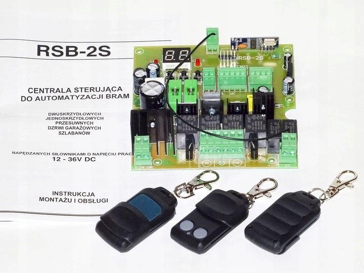 STEROWNIK BRAMY SKRZYDŁOWEJ 12-24V 3piloty Polski