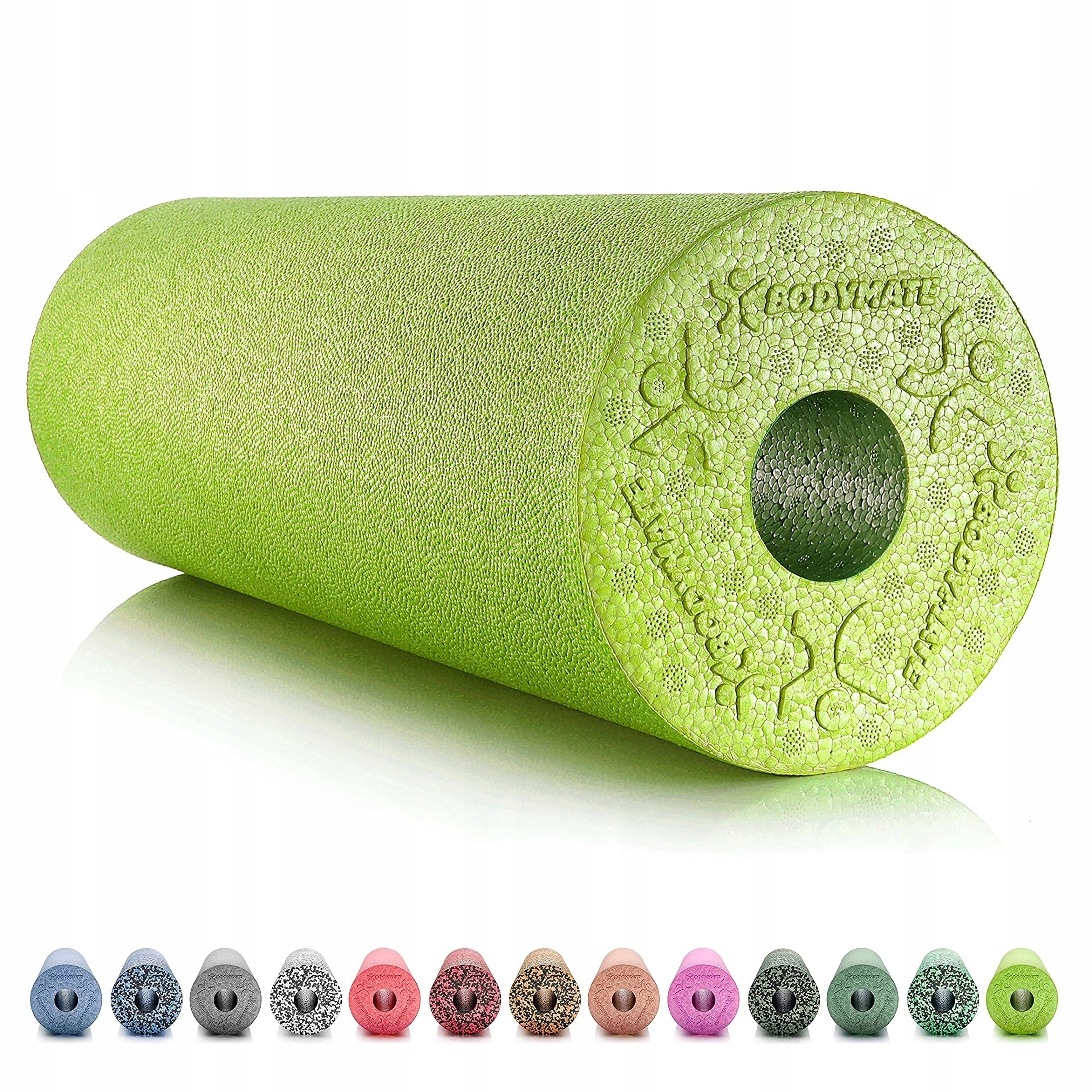 BodyMate Roller Wałek Do Masażu Kręgosłupa Ćwiczeń Jasno Zielony 45cm