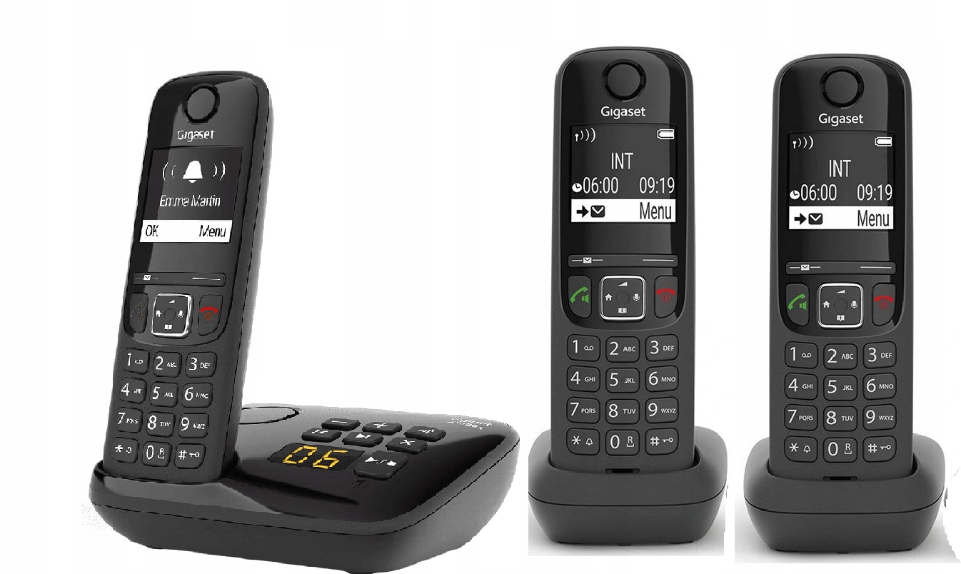 Telefon bezprzewodowy GIGASET 3 słuchawki INTERKOM