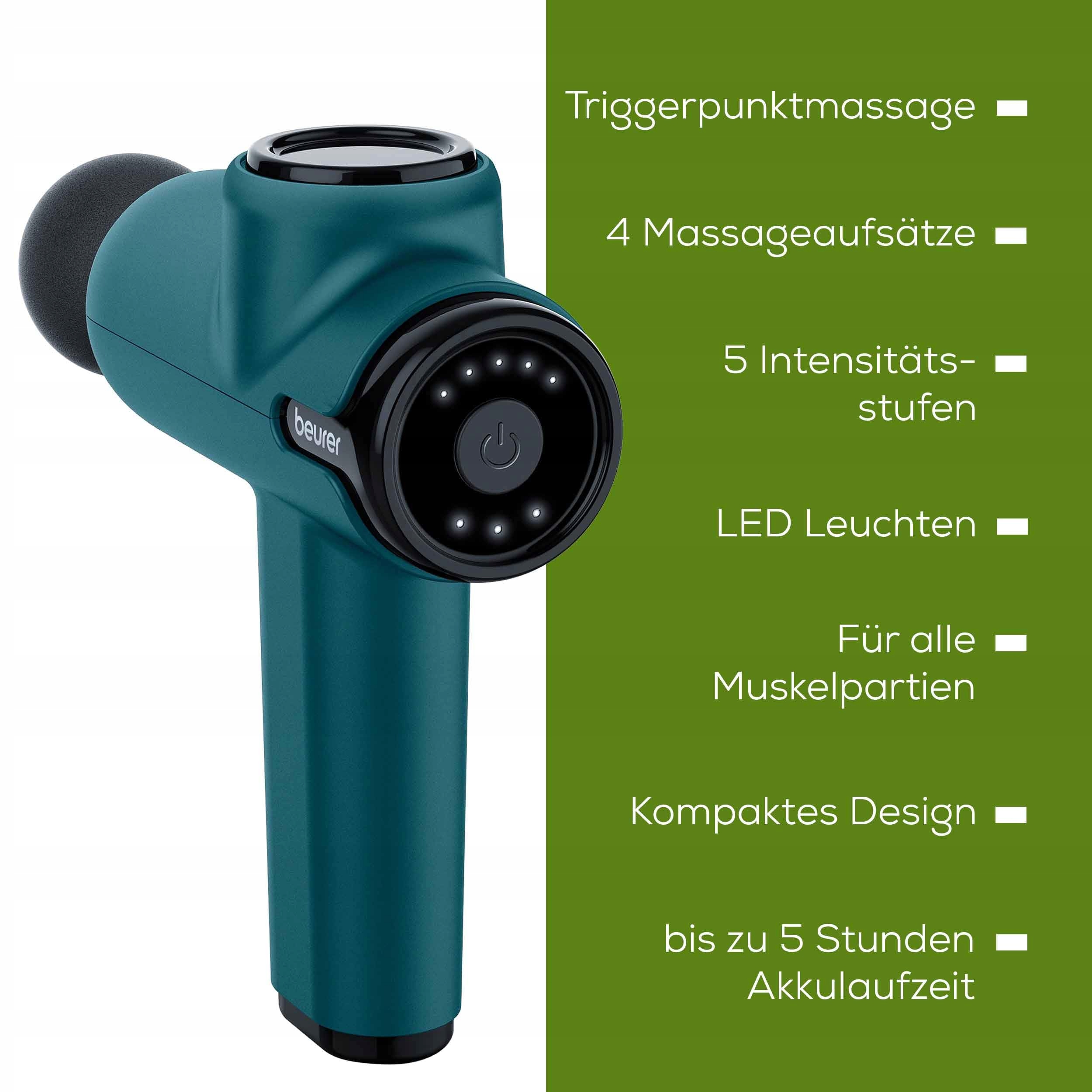 BEURER MG 99 Pistolet Do Masażu Z 4 Końcówkami Akumulator — miniatura 7
