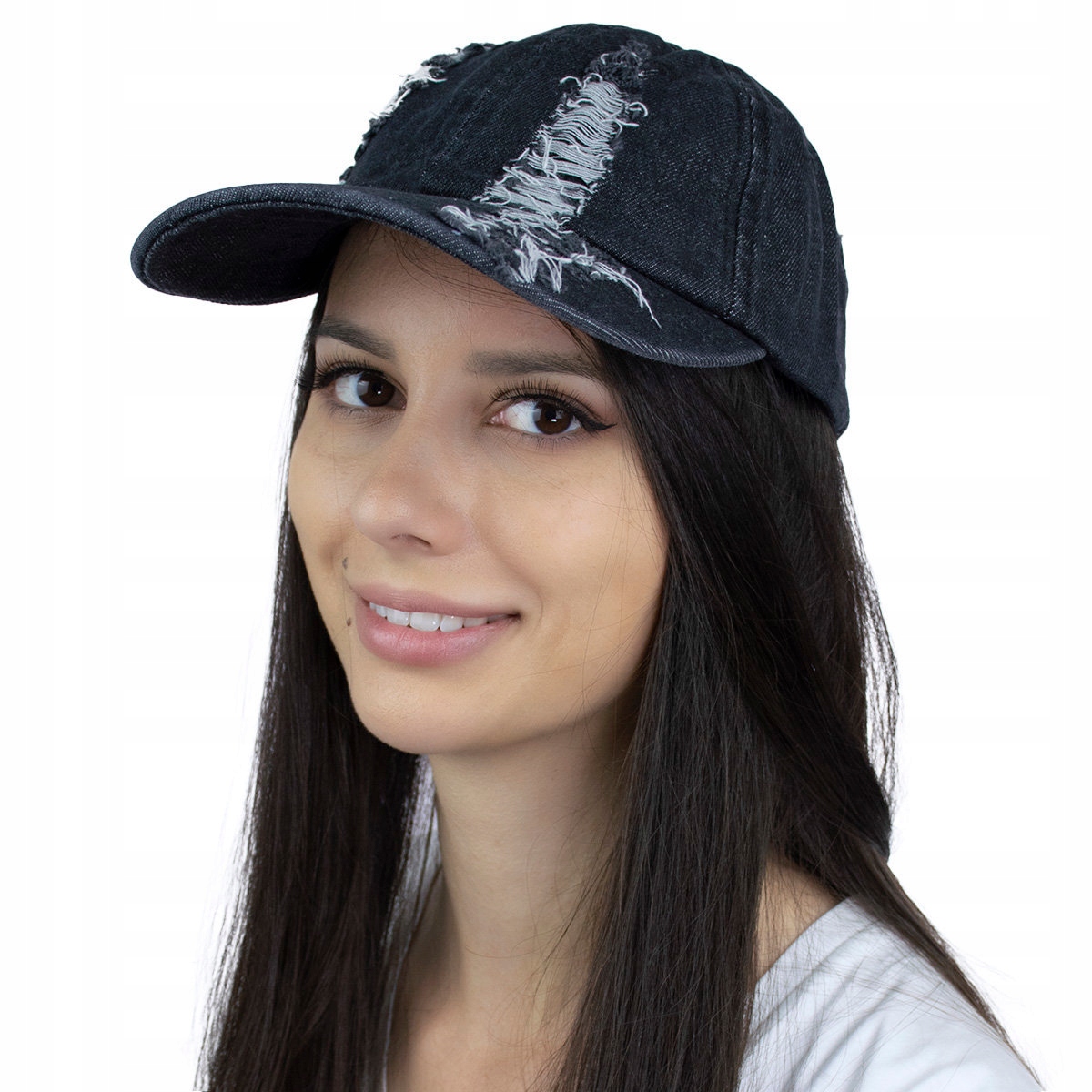 

Czapka z Daszkiem kaszkietówka czarna Vintage