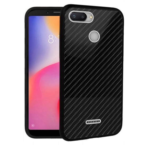 

Etui Do Xiaomi Redmi 6 Pokrowiec Case Glass Carbon