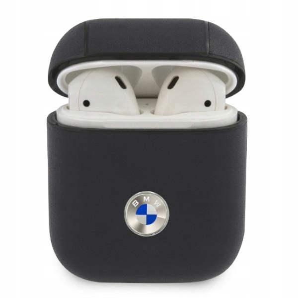 Bmw BMA2SSLNA Kryt na AirPods 1/2 granátově modrý/navy pravá kůže stříbrné logo