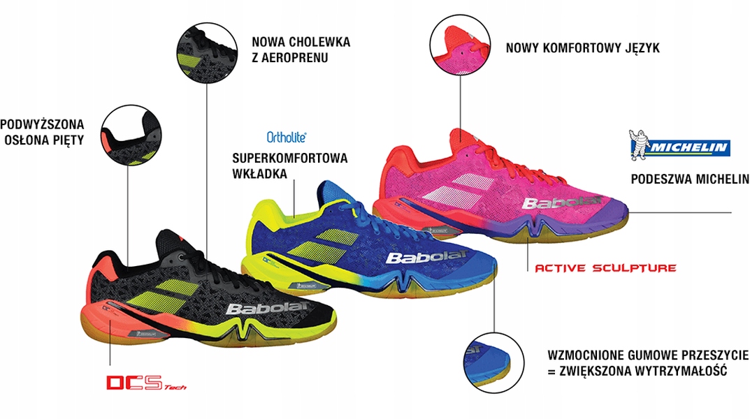 BUTY BABOLAT SHADOW TOUR WH/BL MEN 49 PROMO Marka Babolat