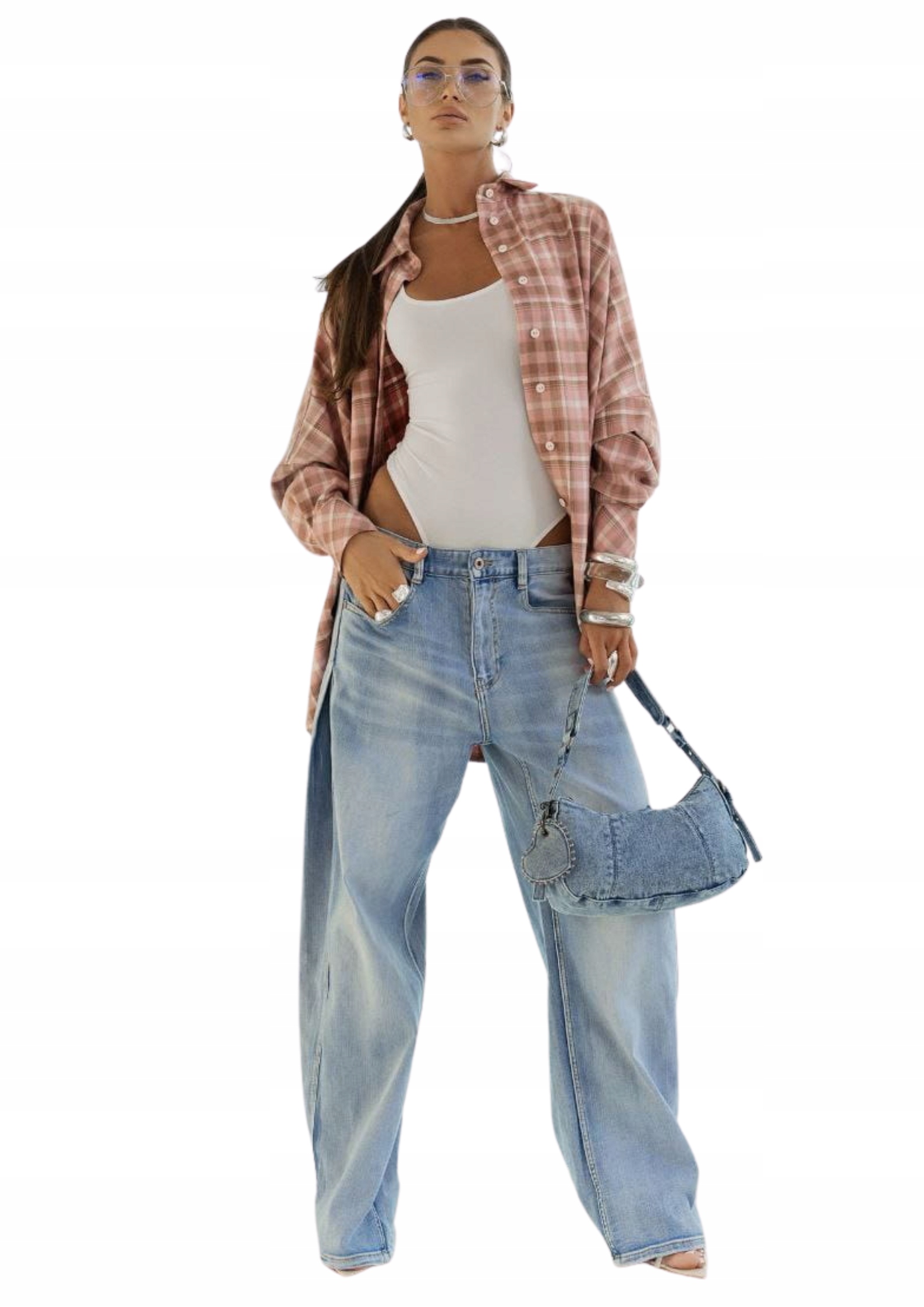 Oversize kostkovaná košile Me Gusta