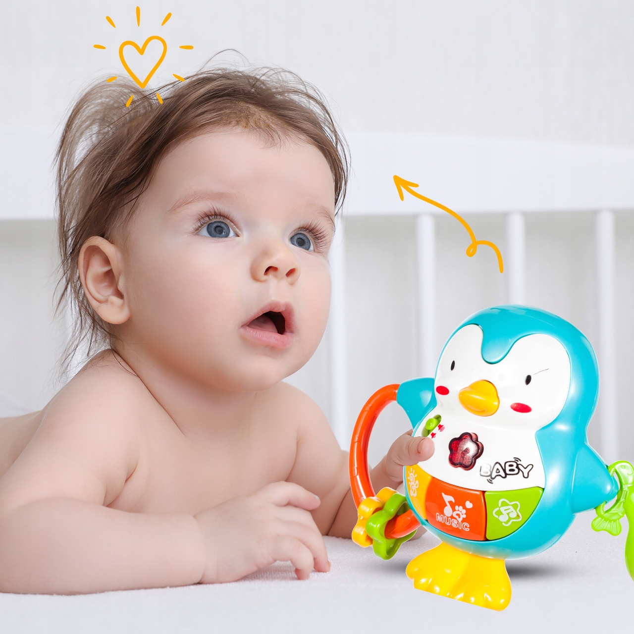 CSÖRGŐK INTERAKTÍV RÁGÓKA KICSIKNEK PINGVIN GYEREKEKNEK SZETT Szín sokszínű