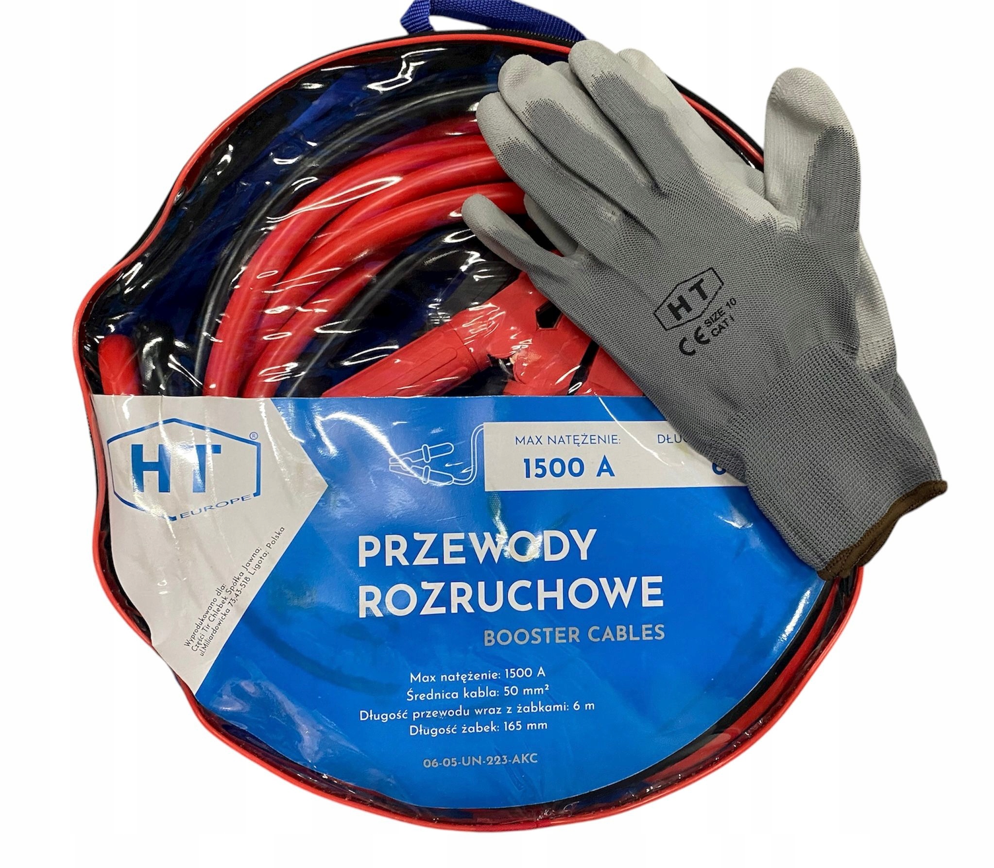 Kabely Startovací 1500A Délka 6 M Silné 50 MM* Ht Rukavice