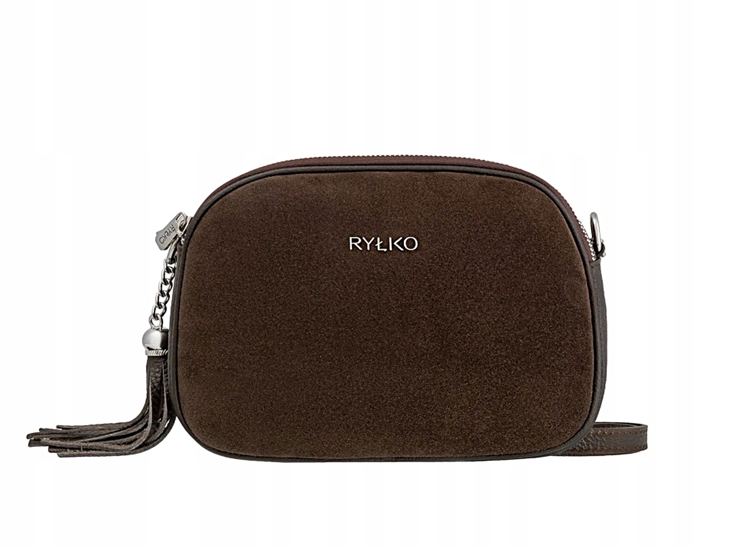 Torebka Ryłko R40526TB 2LK brąz, skóra torba New