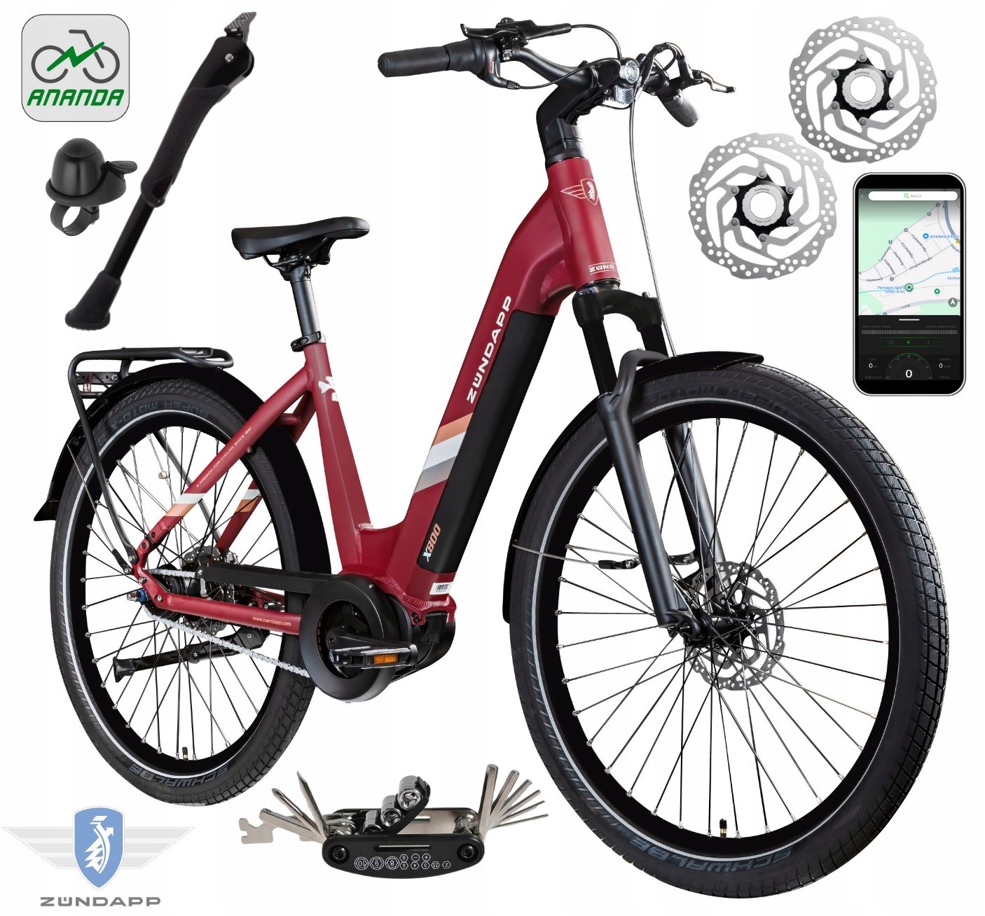 Rower Elektryczny Damski Miejski 27,5 Shimano Nexus LCD Aplikacja 2025 250W