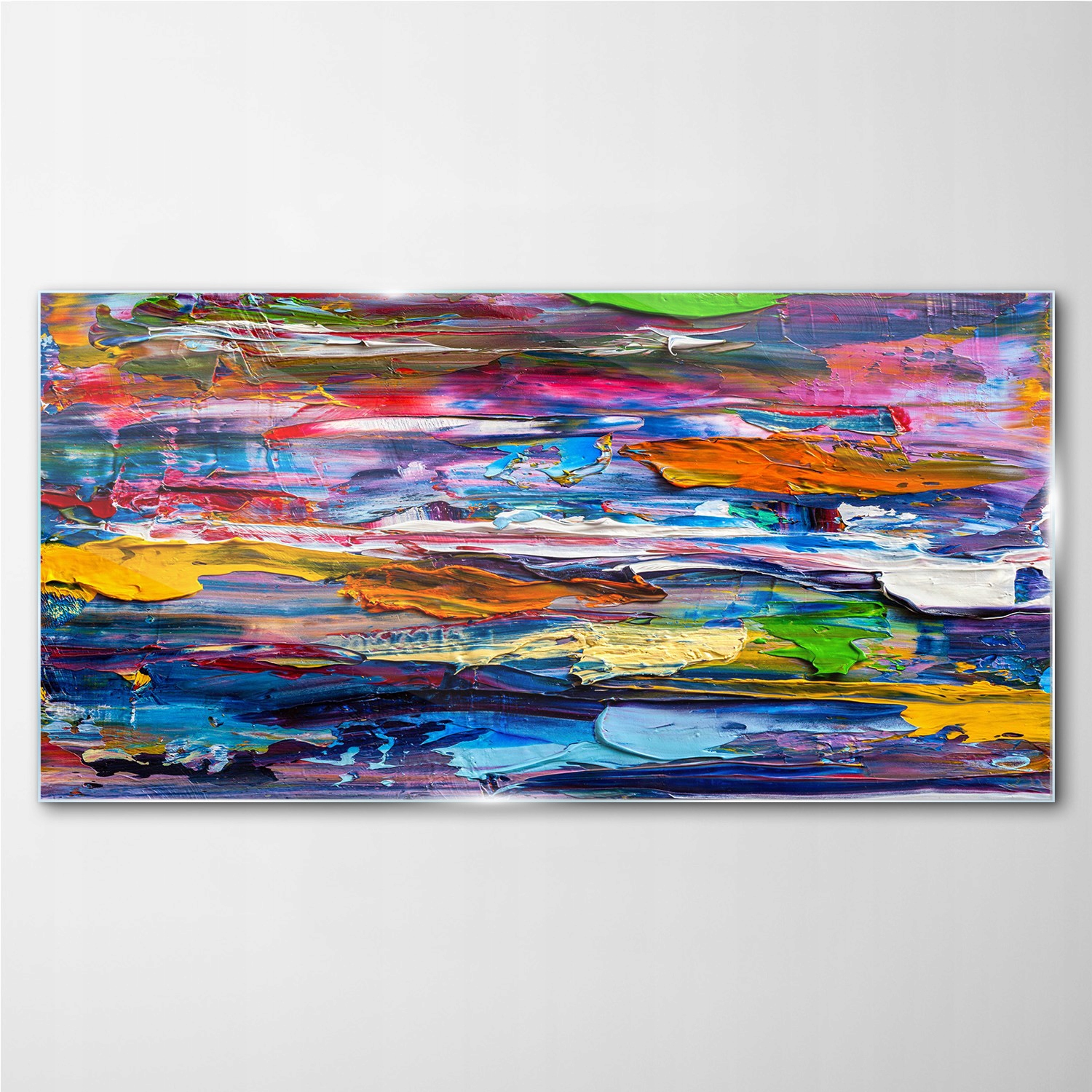 

Obraz szklany na ścianę Kolorowe farby 140x70 cm