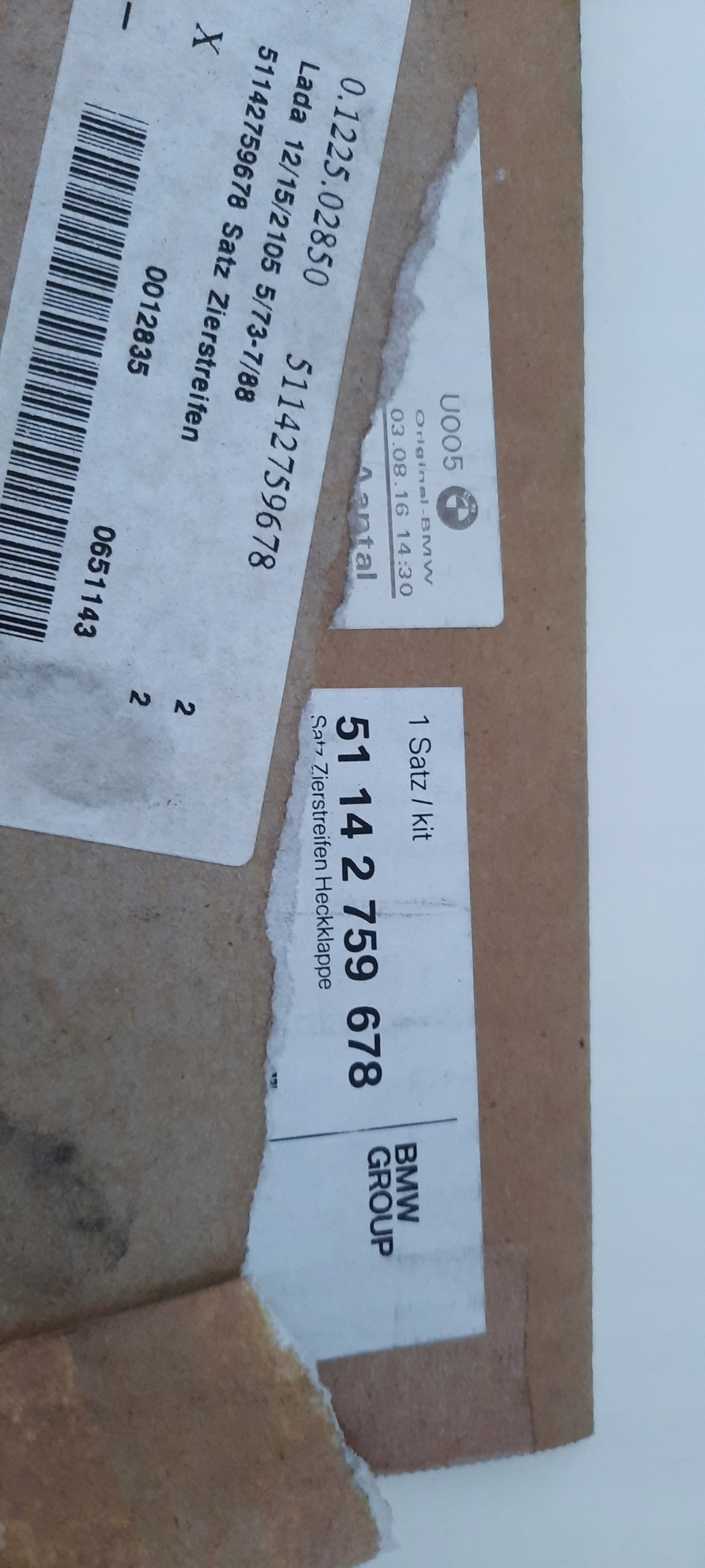 Naklejka bagaznika Cooper R59 OE Manufacturer BMW