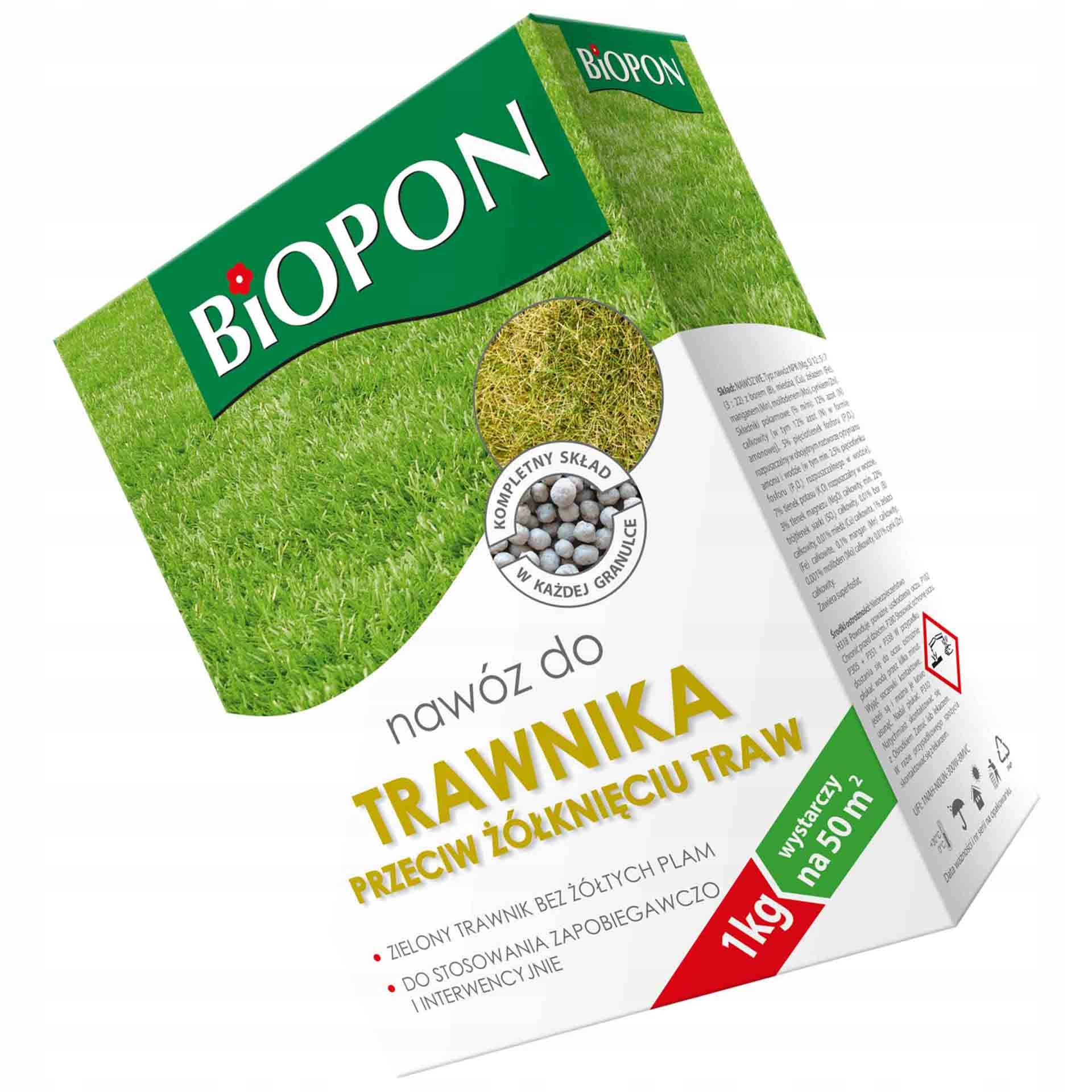 

Biopon Nawóz Granulat Do Trawnika Przeciw Żółknięc