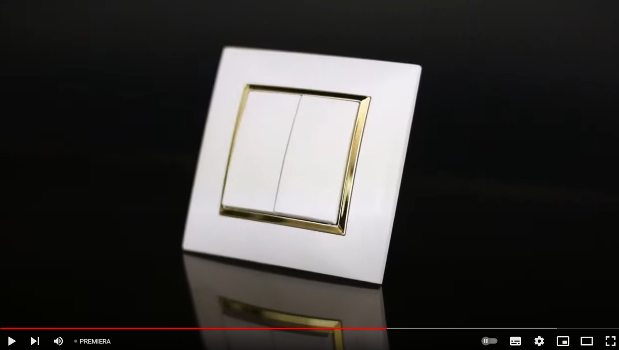 Gniazdo RJ45/TV(F) bez ramki Aria Biały/Złoto Uziemienie Bez uziemienia