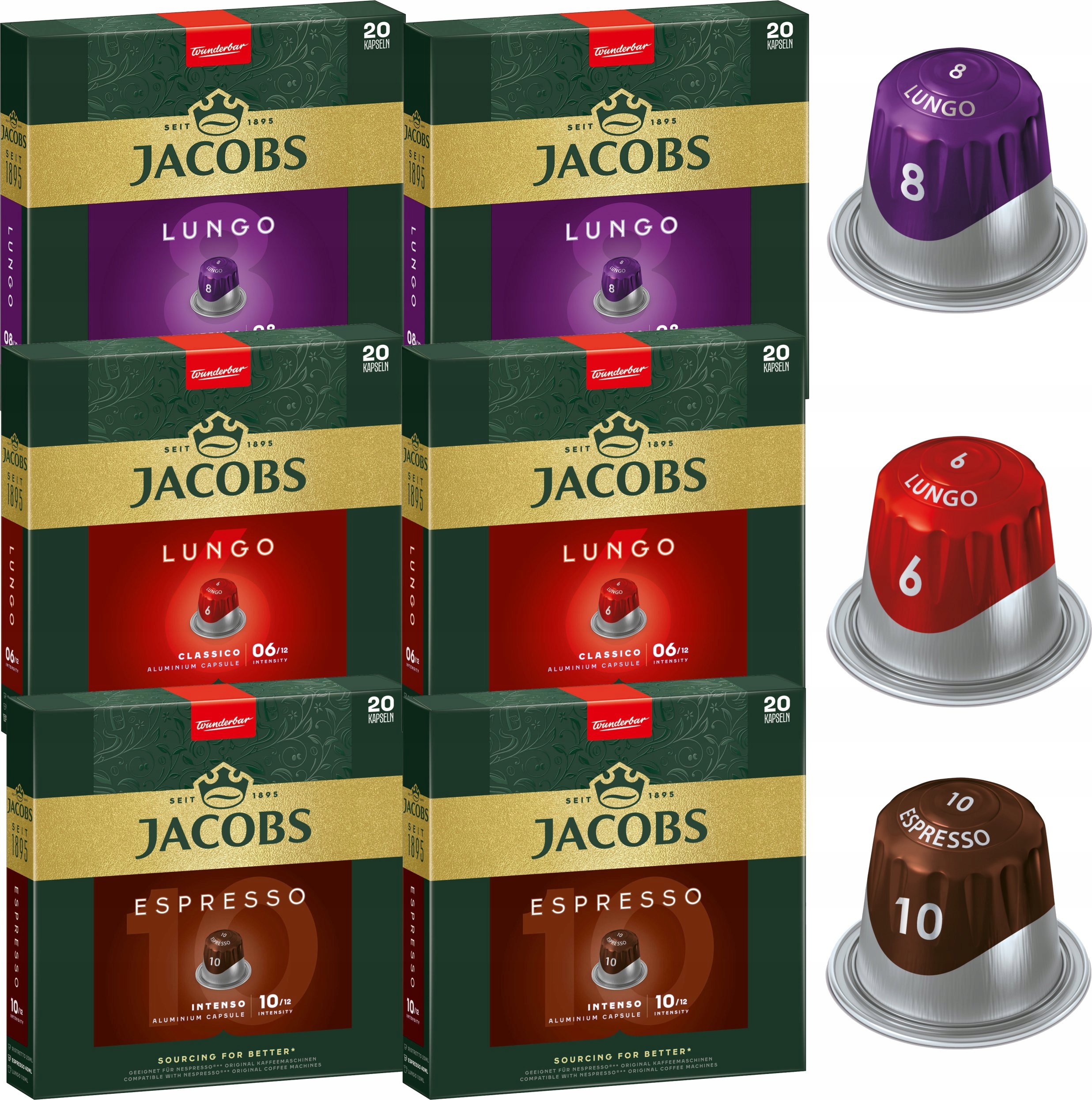Kawa Nespresso Jacobs Lungo Espresso Zestaw 120szt
