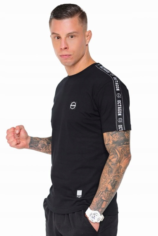 Octagon Tričko Tričko Stripe Black XL