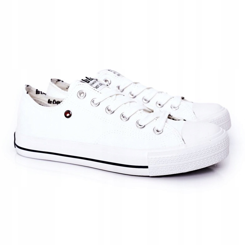 

Białe Tkanina Buty Trampki Lee Cooper r.42