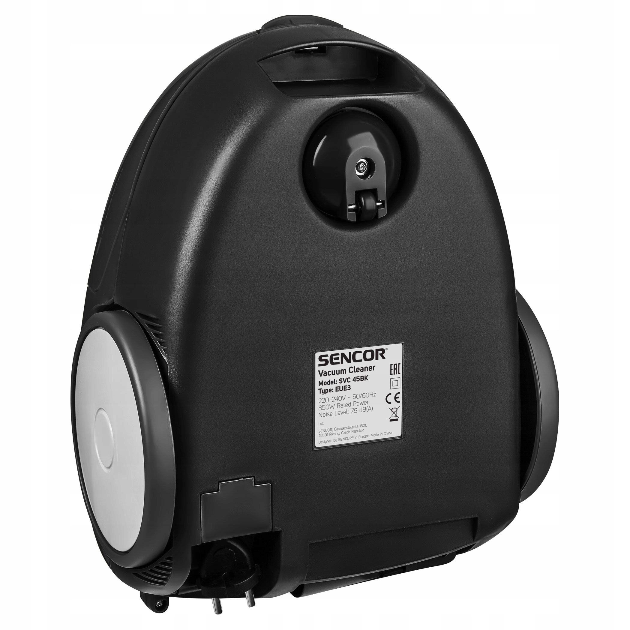 Mały Lekki Odkurzacz Workowy Sencor Czarny Rodzaj odkurzacza workowy