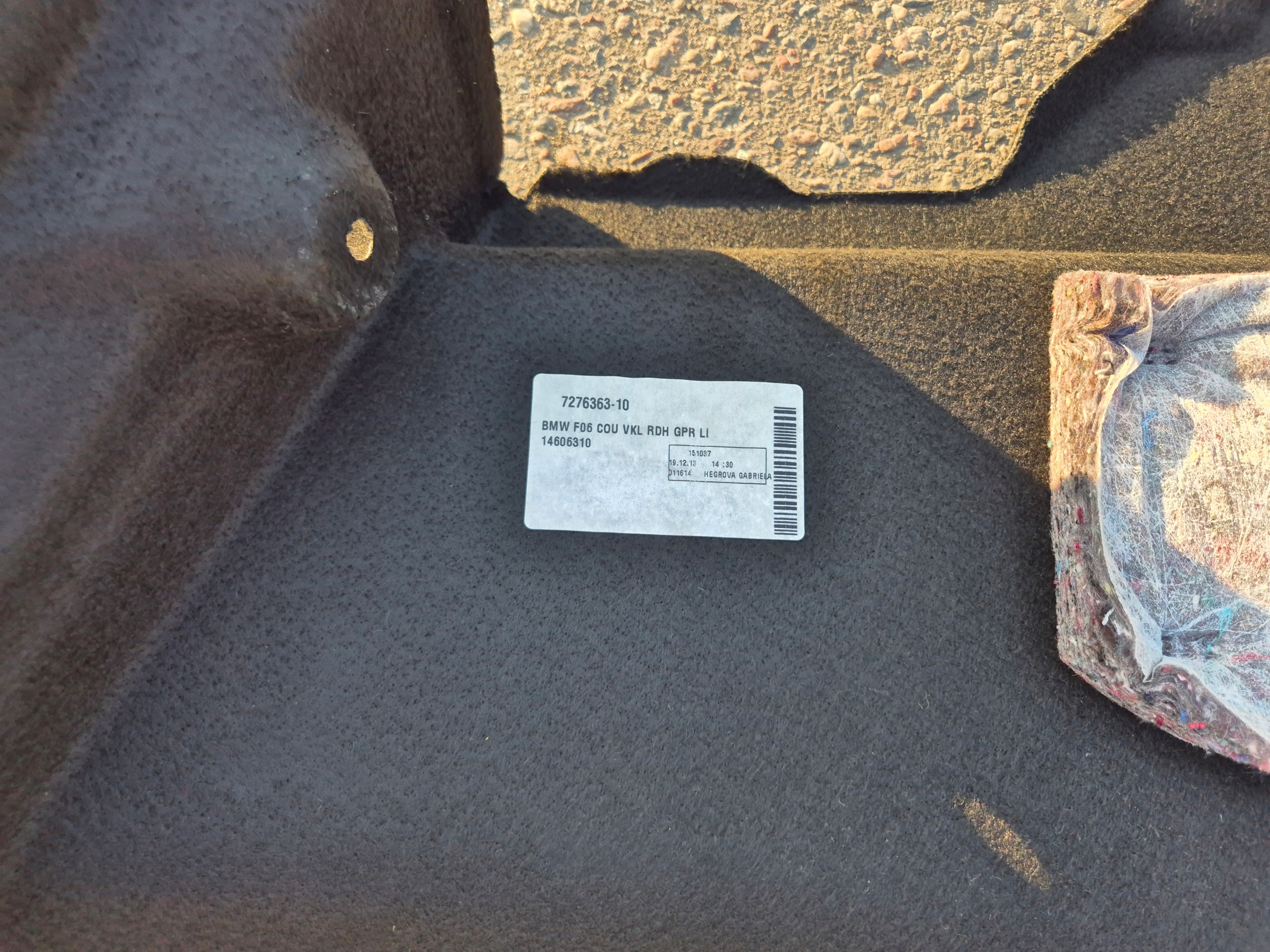 boot upholstery left 7276363 BMW F06 BDB!!