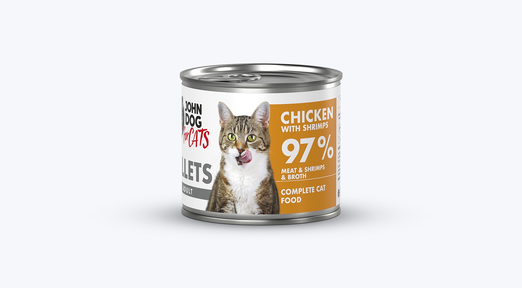 5X John Dog ForCat kuřecí fillet s krevetami mokré krmivo pro kočky 140 g