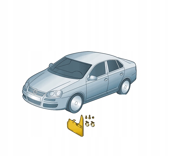 ASO VW брызговики спереди PASSAT B8 2015-