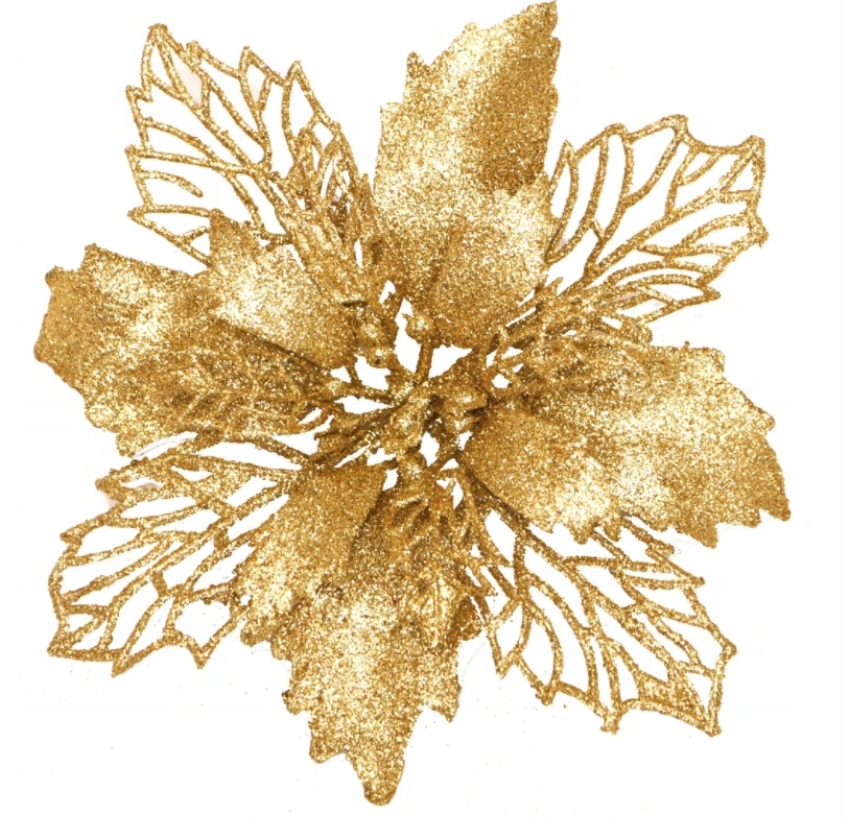 

921 1X Złoty Kwiat Świąteczny Gwiazda Poisencja 16