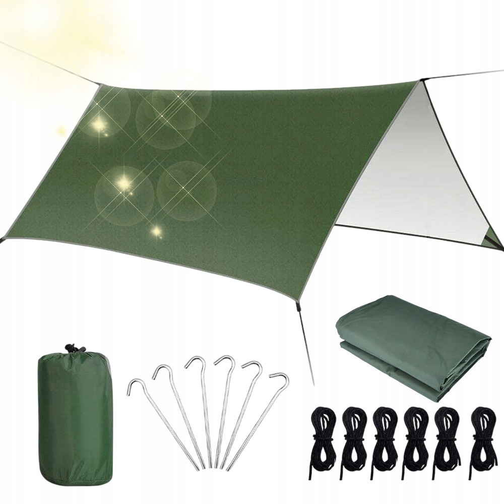 Tarp Wodoodporna Plandeka Namiotowa 3x3m Odpowiednia Na Kemping
