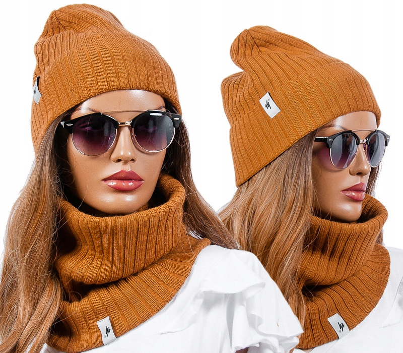 SPORTOWY Polski KOMPLET CZAPKA + KOMIN Szalik NEW