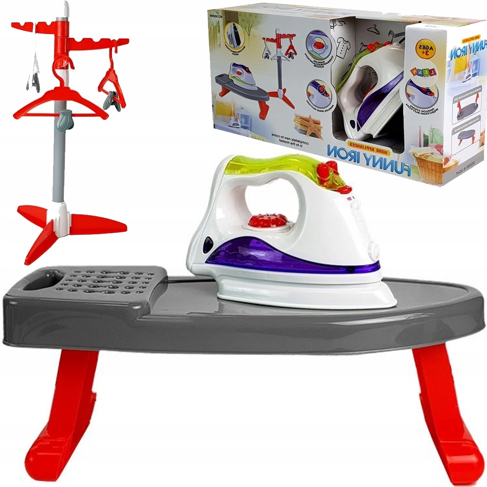 DESKA DO PRASOWANIA ŻELAZKO NA BATERIE WIESZAKI