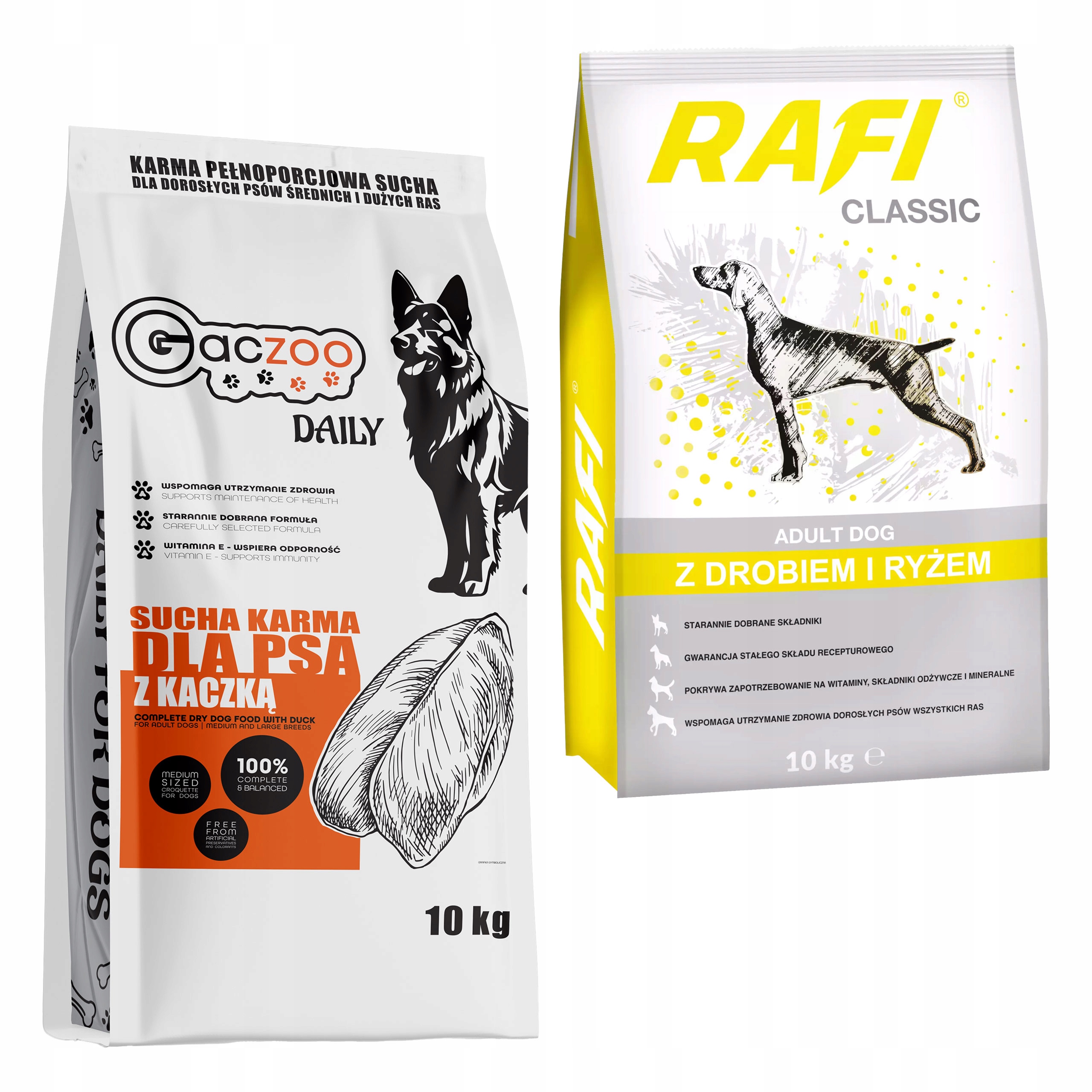 Rafi Classic Gaczoo Daily Krmivo pro psy mix chutí 2 x 10 kg