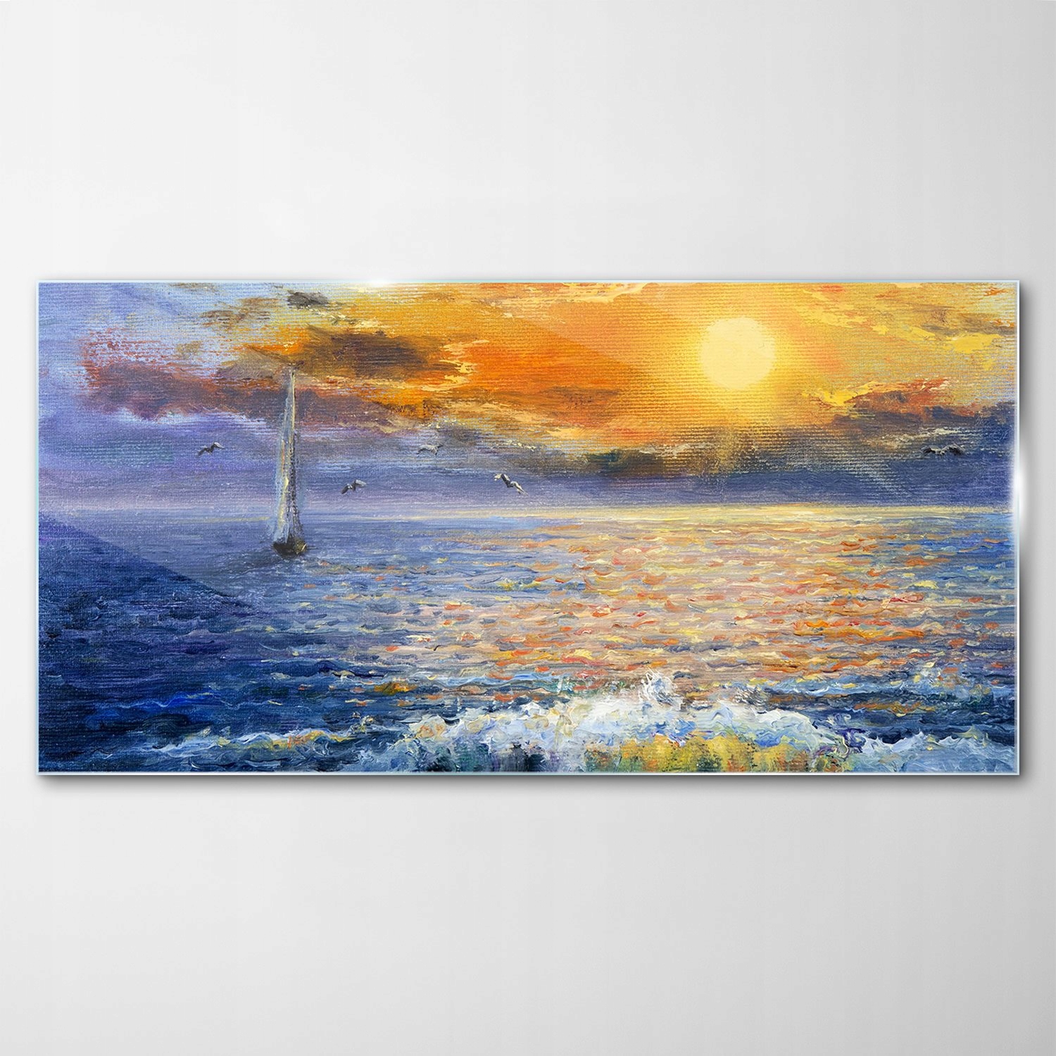 

Hartowany Obraz Szklany Morze Zachód Słońca 120x60