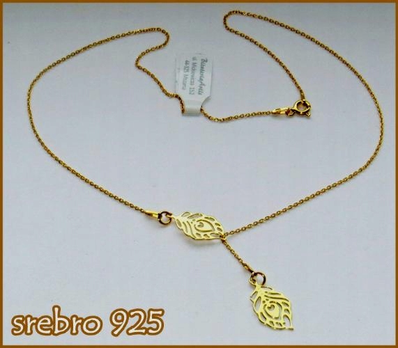 

Naszyjnik Ażur Listki Liście srebro 925 Pióro