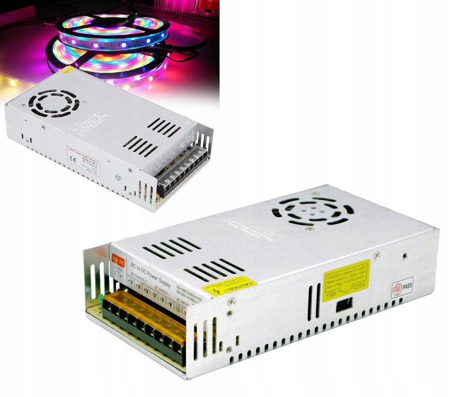 

Zasilacz Impulsowy 300W 5V 60A Taśma Led Cyfrowa