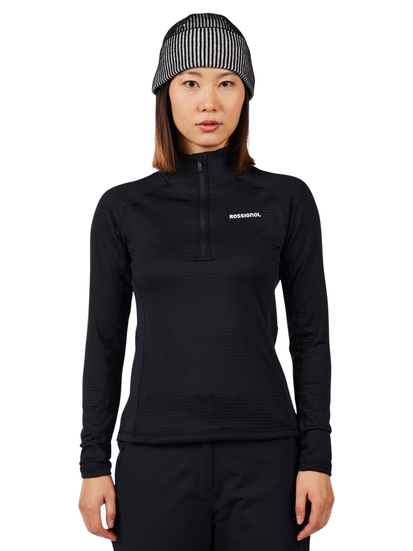 Mikina lyžařská mikina Rossignol Blackside Mix Half-Zip Fleece Black M