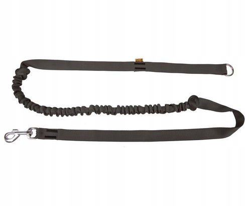 Silné vodítko pro psa s tlumičem a běžeckou rukojetí Dingo 170 cm, černé