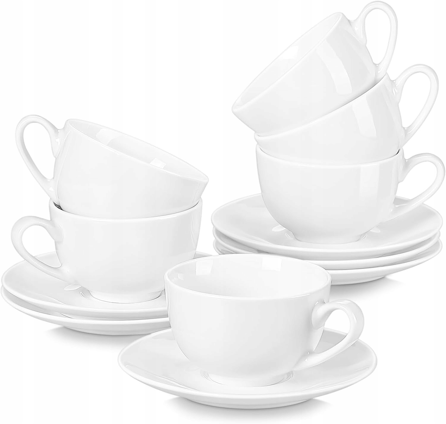 Šálky Na Kávu Sada 6 kusov porcelánová šálka podšálka