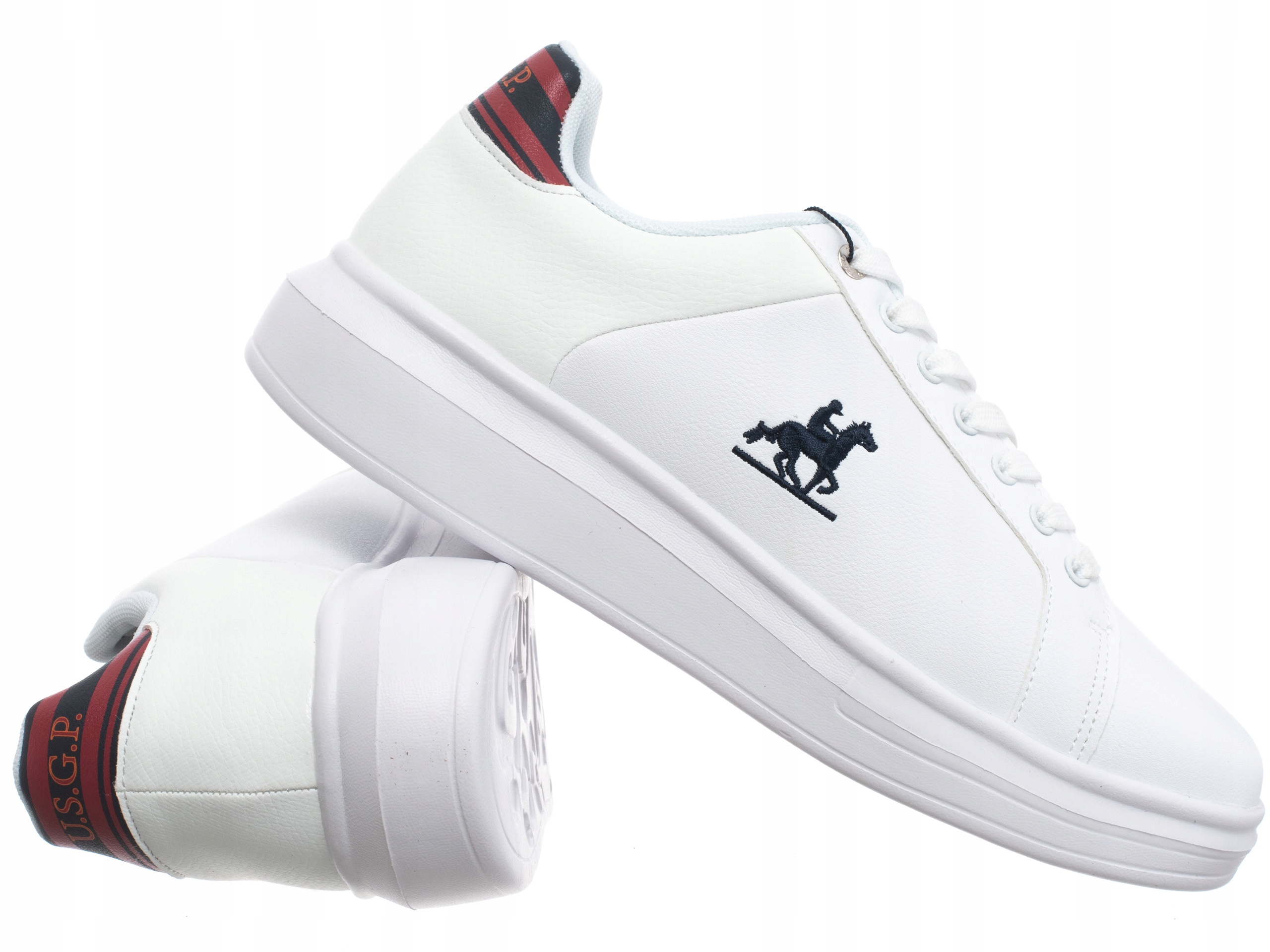 U.s. Grand Polo Buty Męskie białe klasyczne modne sneakersy logol