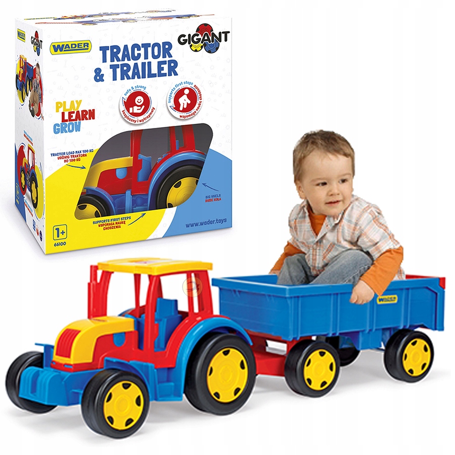 

Traktor Gigant Z Przyczepą Wader ciągnik 66100