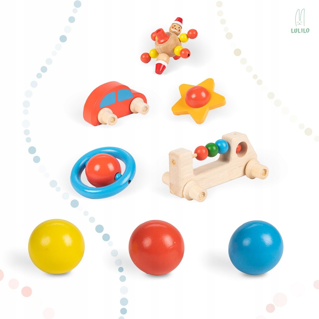 LULILO TOR KULKOWY DREWNIANY KULODROM IRI 70CM XXL Głębokość produktu 9 cm