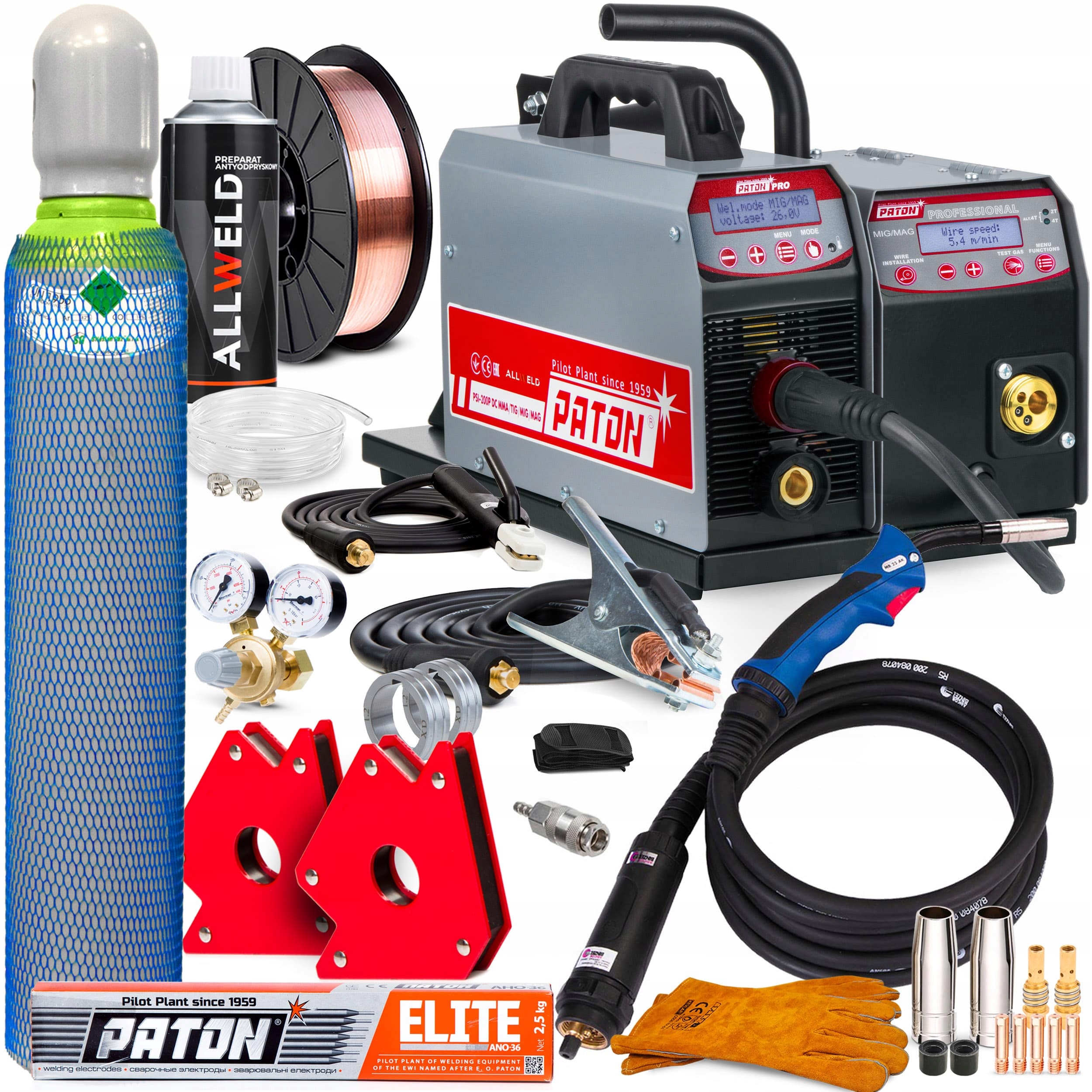 Svařovací Stroj Migomat Paton Psi 200 Pro Mig Mag Mma Tig 200A 230V Igbt Puls 3V1