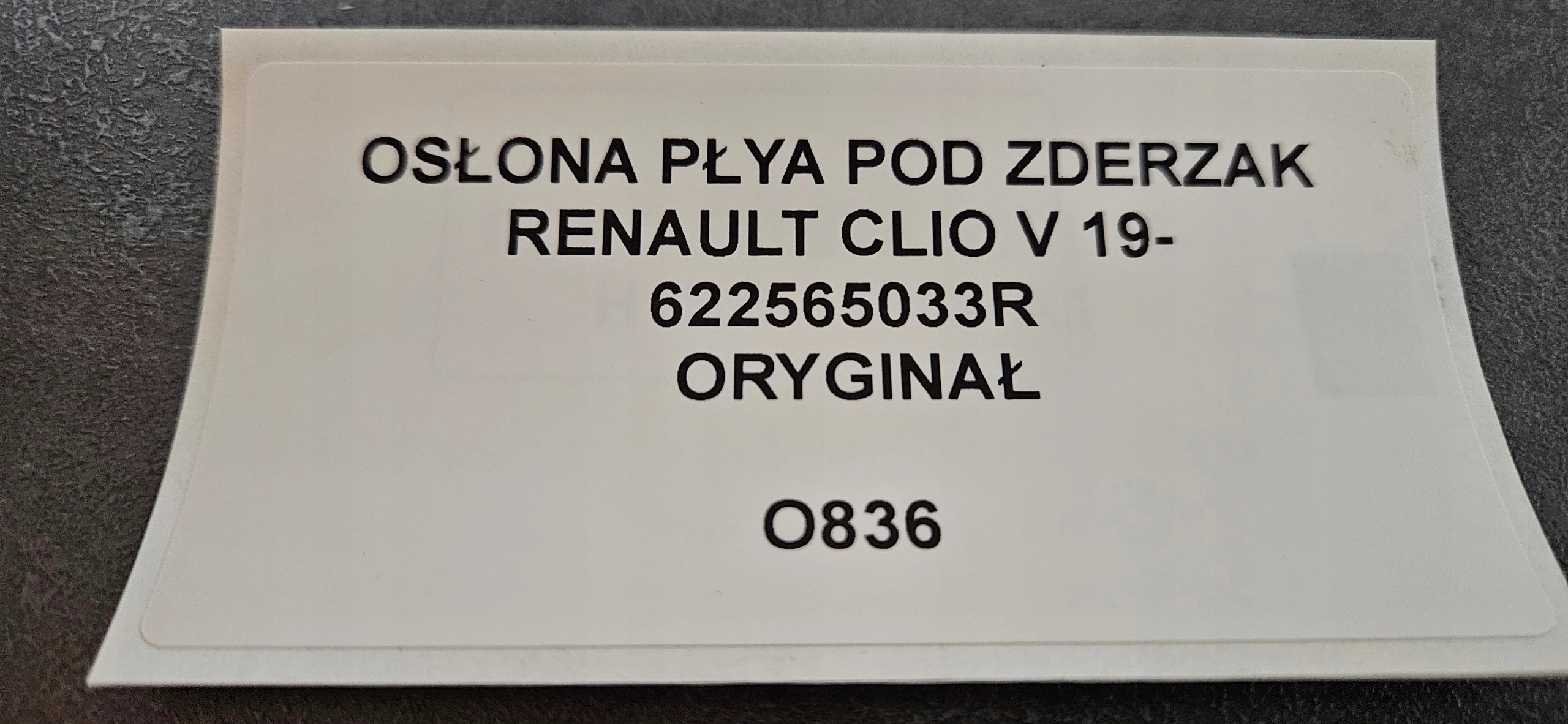 cover below bumper RENAULT CLIO V 19- original