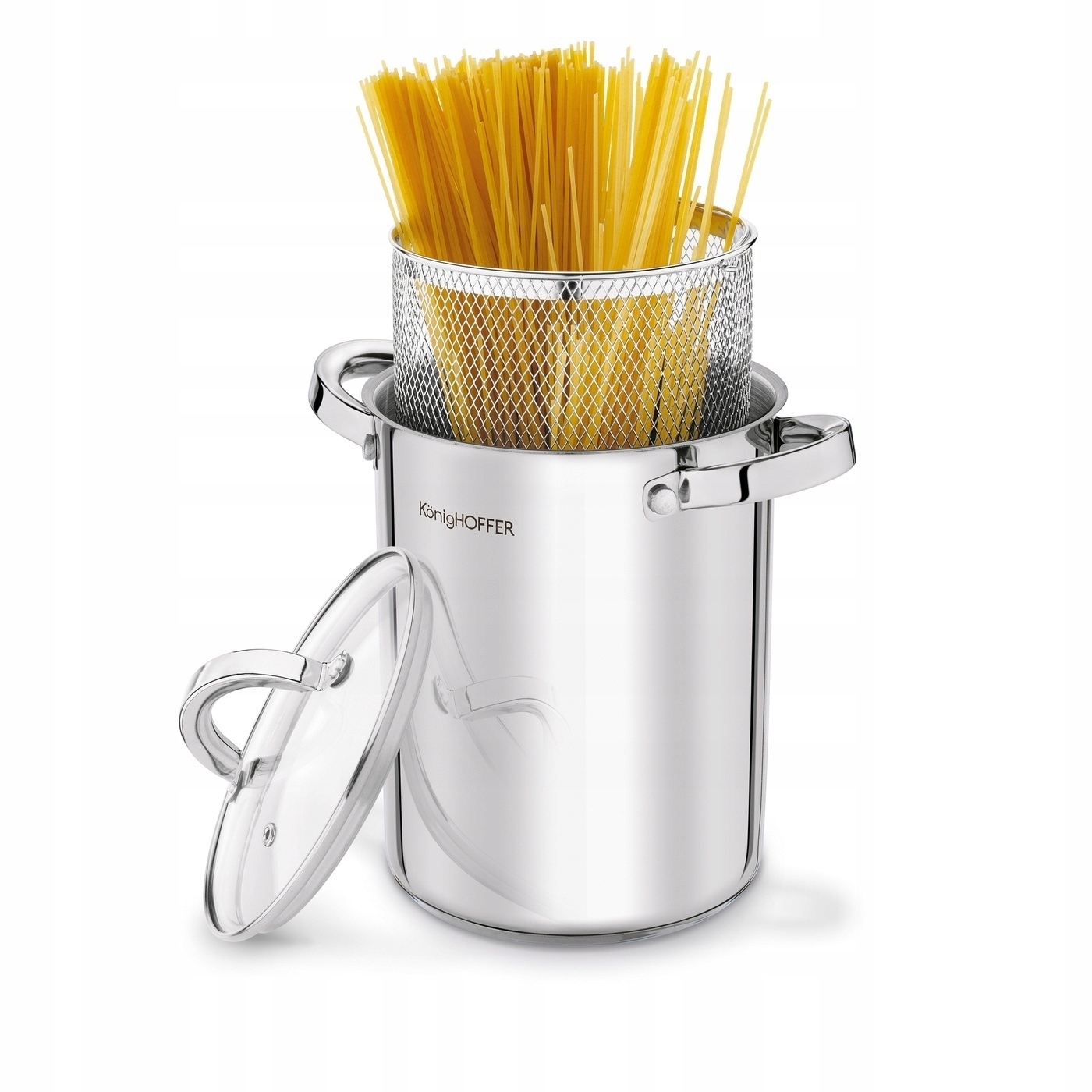 Garnek Wysoki do Spaghetti szparagów z sitkiem Wielofunkcyjny 4,0L indukcja