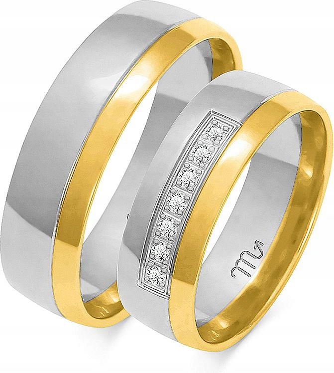 Snubní prsteny z bílého zlata pro svatbu 585, 32 33 34, módní svatební kolekce