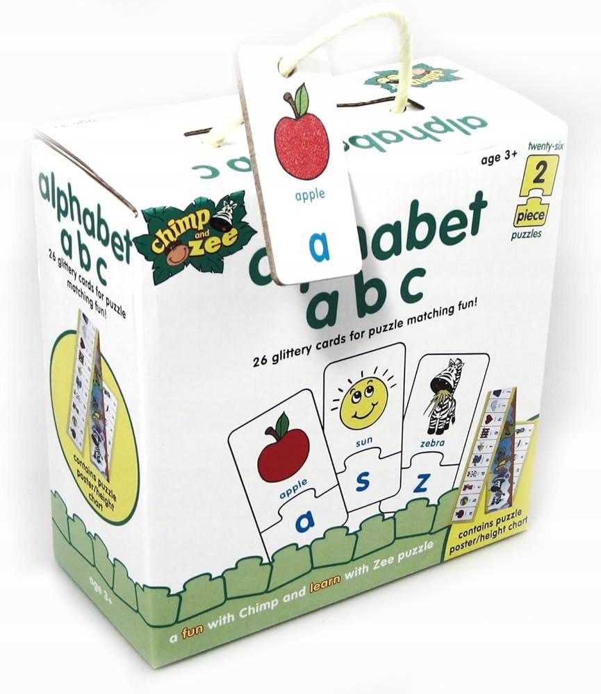 ALFABET ABC 26 KART NAUKA LITER UKŁADANKA PO ANGIELSKU ZESTAW EDUKACYJNY