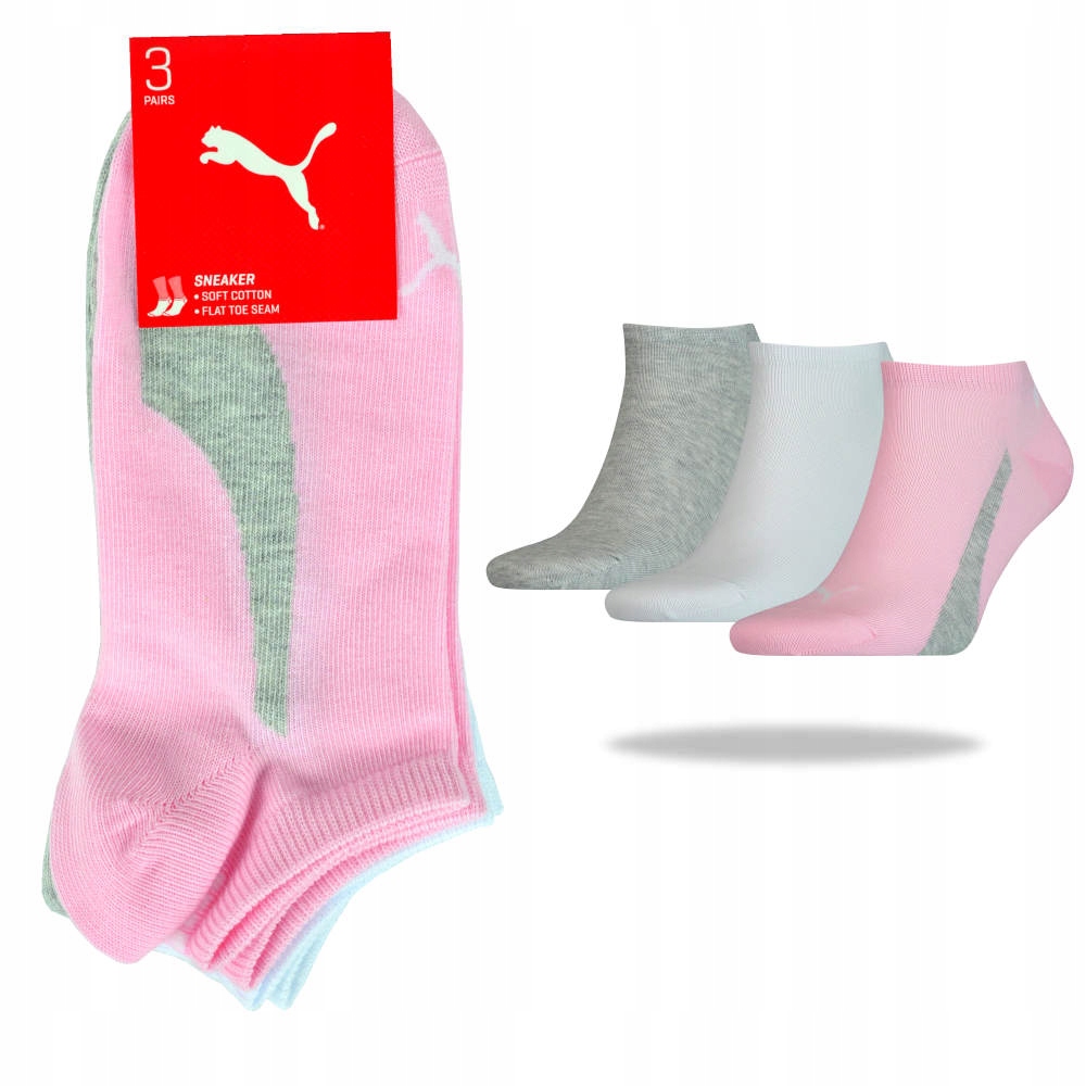

Puma Skarpety Stopki Damskie 3 pary Róż 35/38