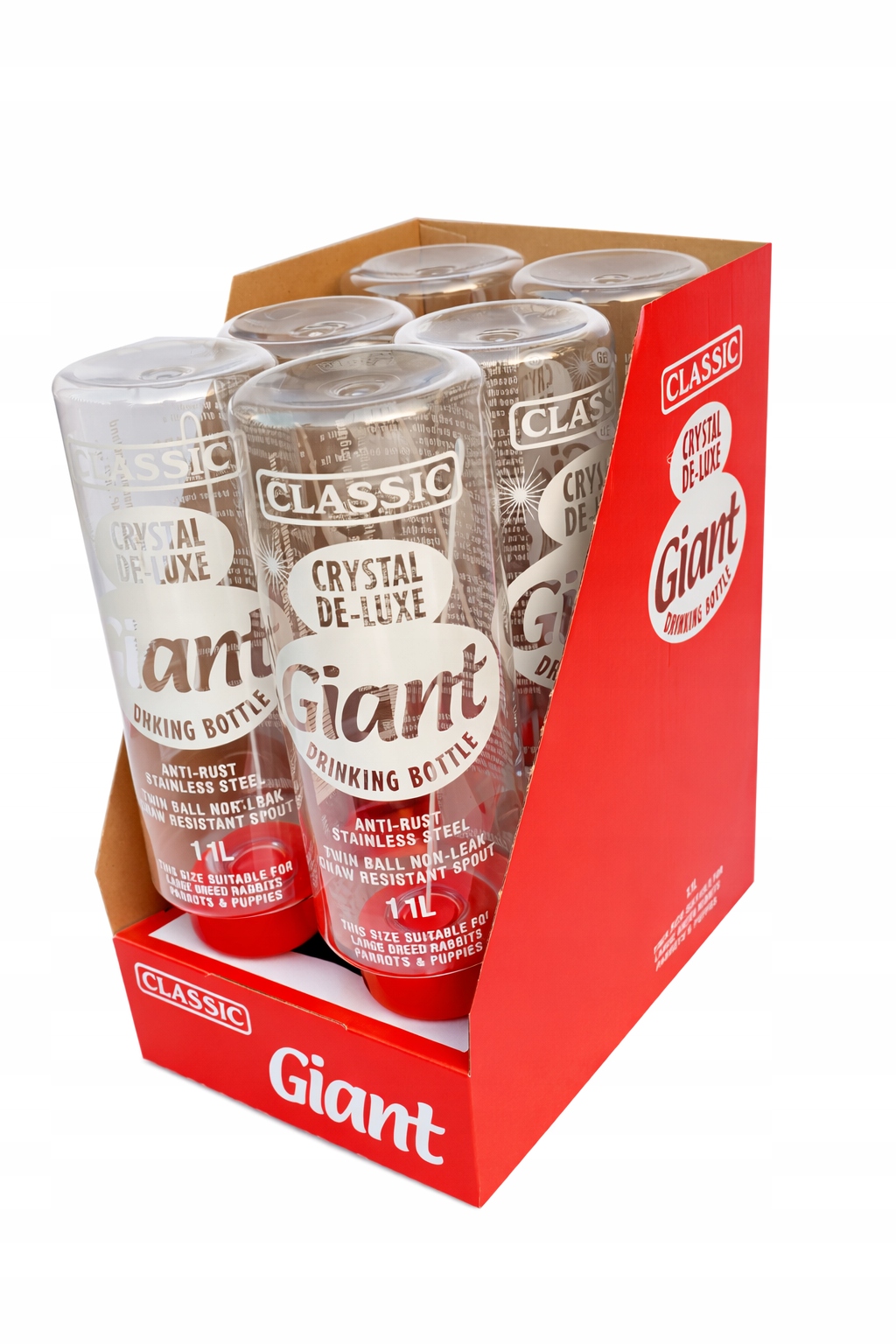 Levně Kuličkové Krmítko Pro Králíky hlodavce 1100ml 1,1L 6 ks Komplet